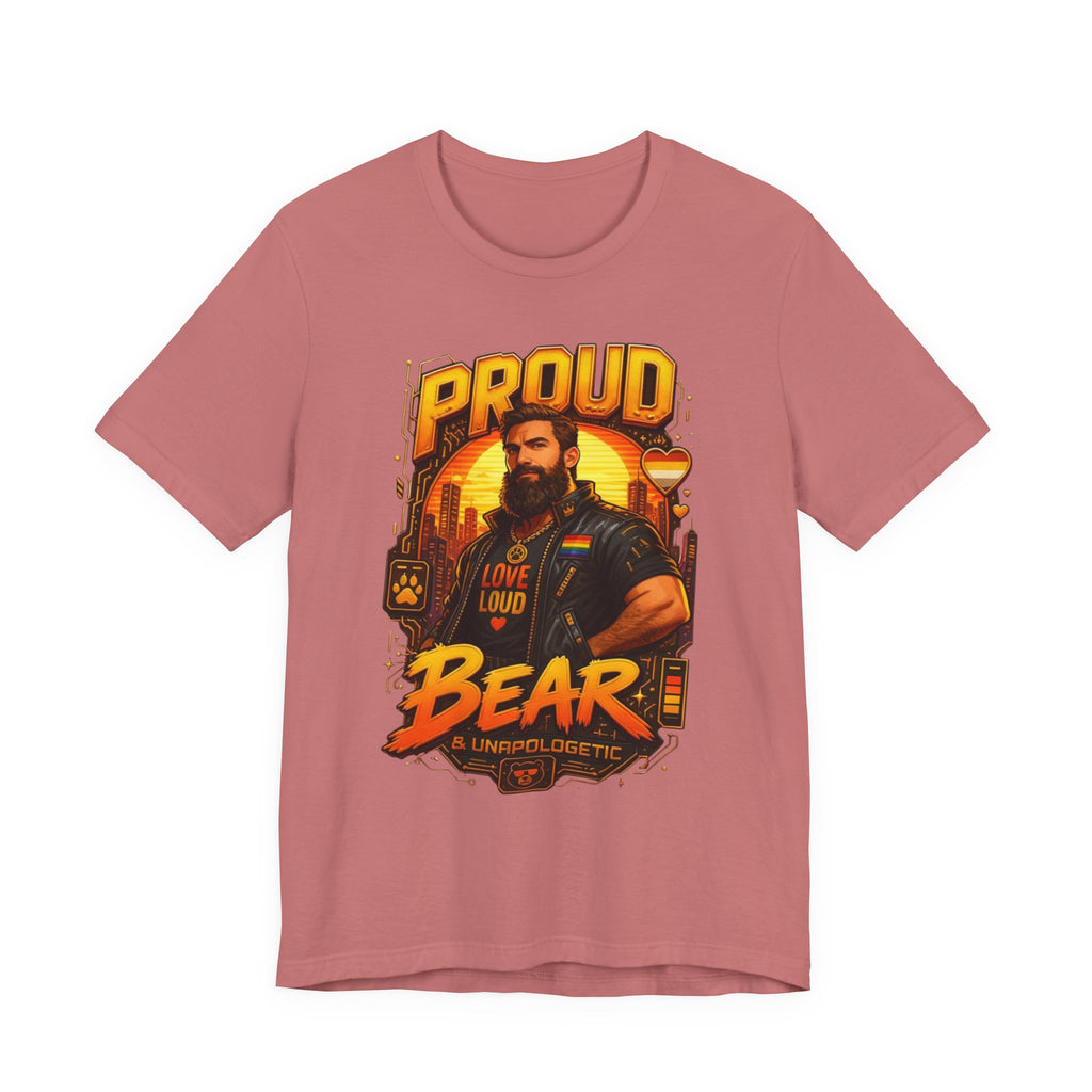 Proud Bear T-Shirt – Vintage Biker ‘Love Loud’ Graphic Tee