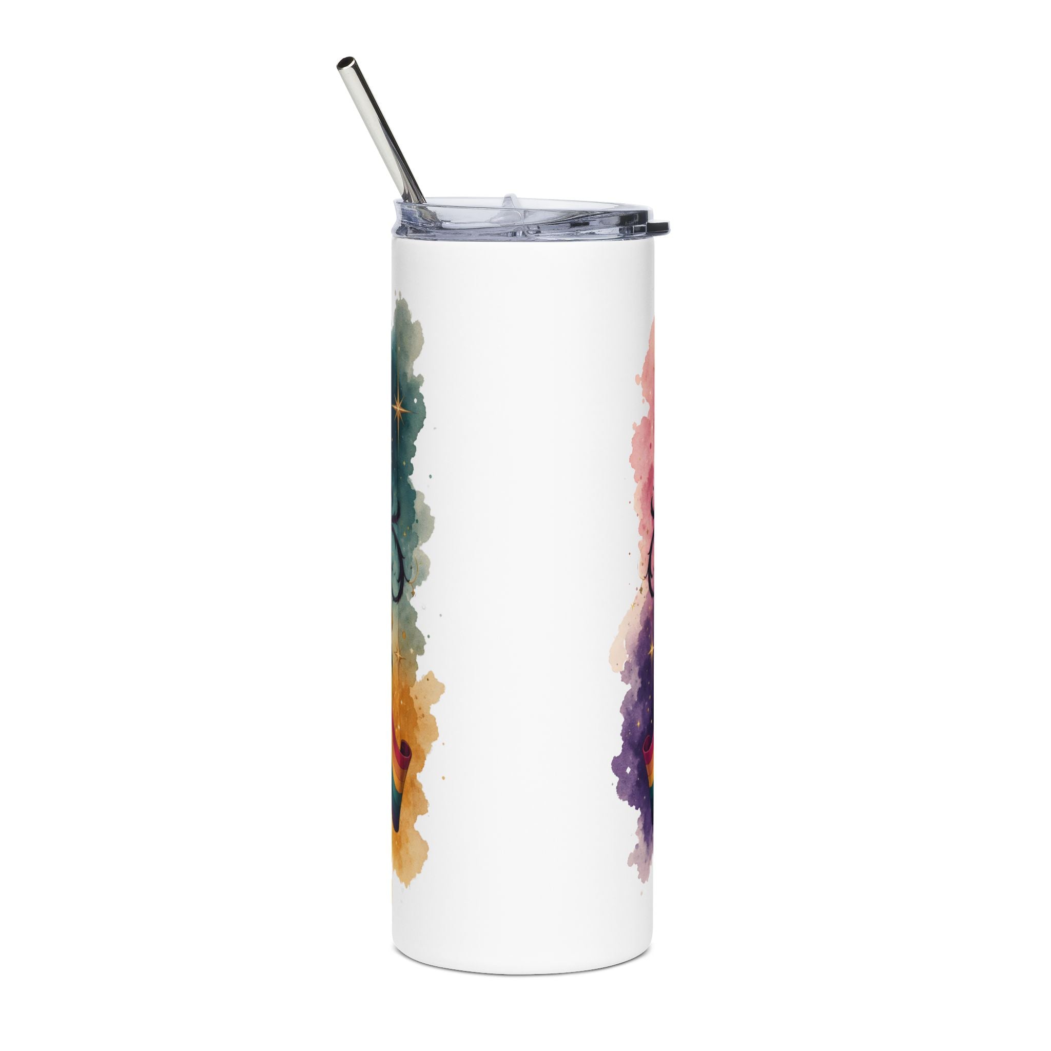 Tumbler — "Love Is Balance" Rainbow Pride 20oz Stainless Steel Tumbler