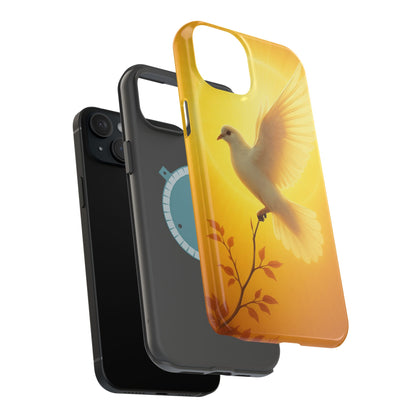 Golden Dove Magnetic Impact-Resistant Phone Case