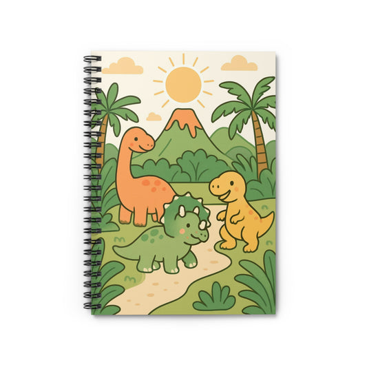 Dino Adventure Notebook | Ruled Spiral Journal for School & Creativity