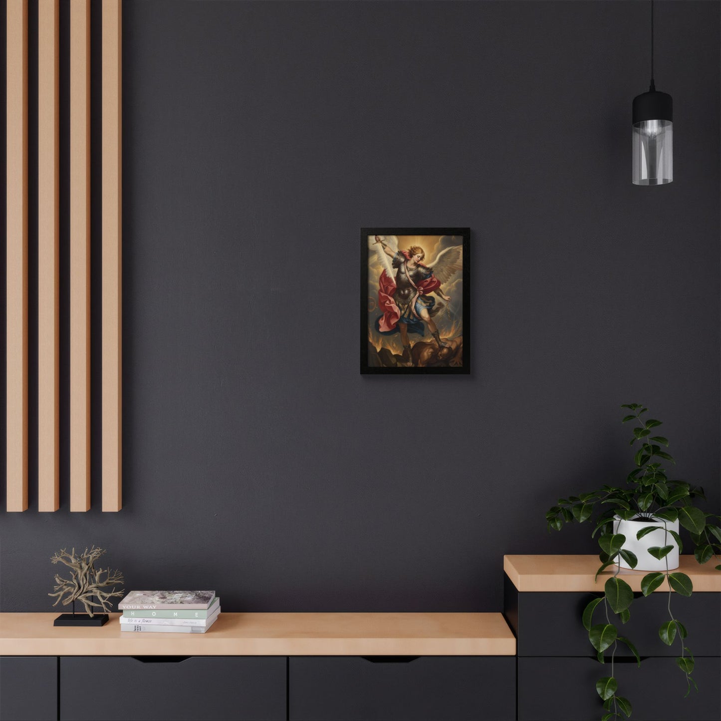 Saint Michael Framed Poster — Archangel Wall Art Print