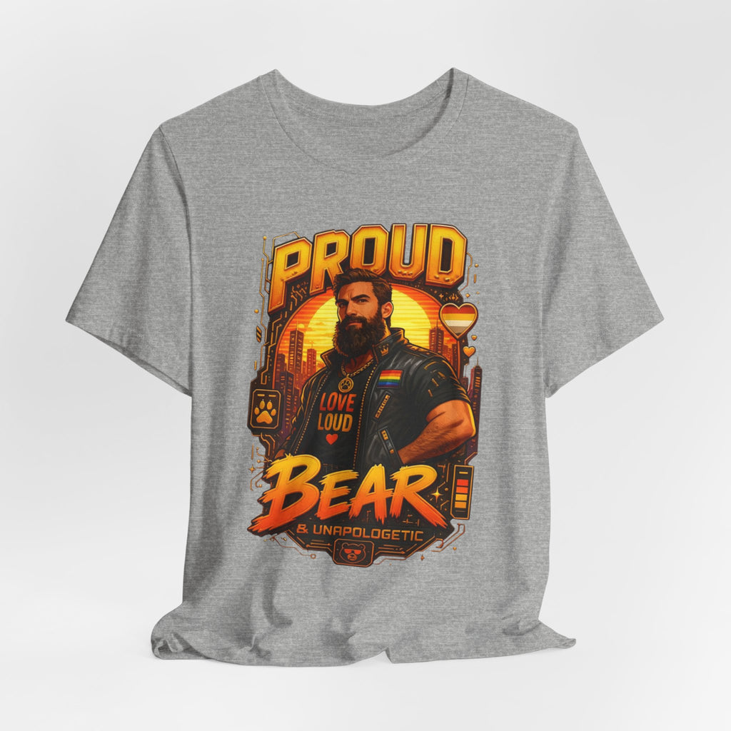 Proud Bear T-Shirt – Vintage Biker ‘Love Loud’ Graphic Tee