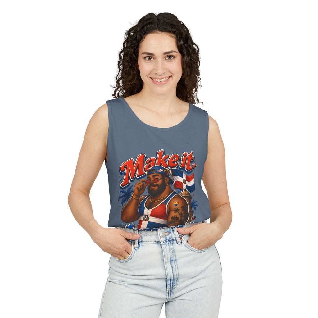 Make It Happen Tank Top — Retro Patriotic Motivational Muscle Tee