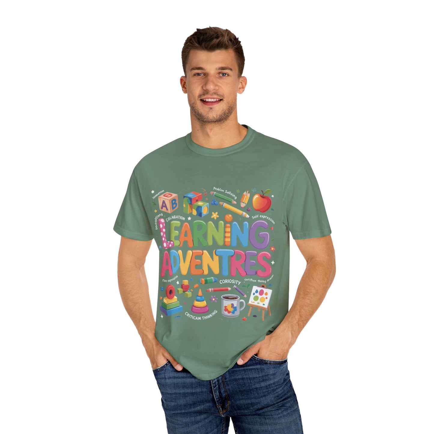 Colorful Learning Adventures T-Shirt – Fun Educational Tee for Kids & Teachers