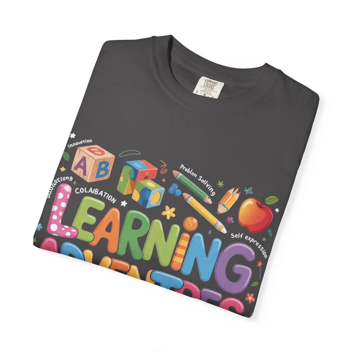 Colorful Learning Adventures T-Shirt – Fun Educational Tee for Kids & Teachers