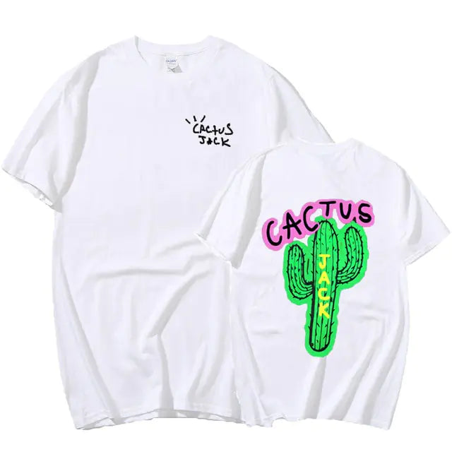 Camisetas harajuku con estampado de cactus para parejas