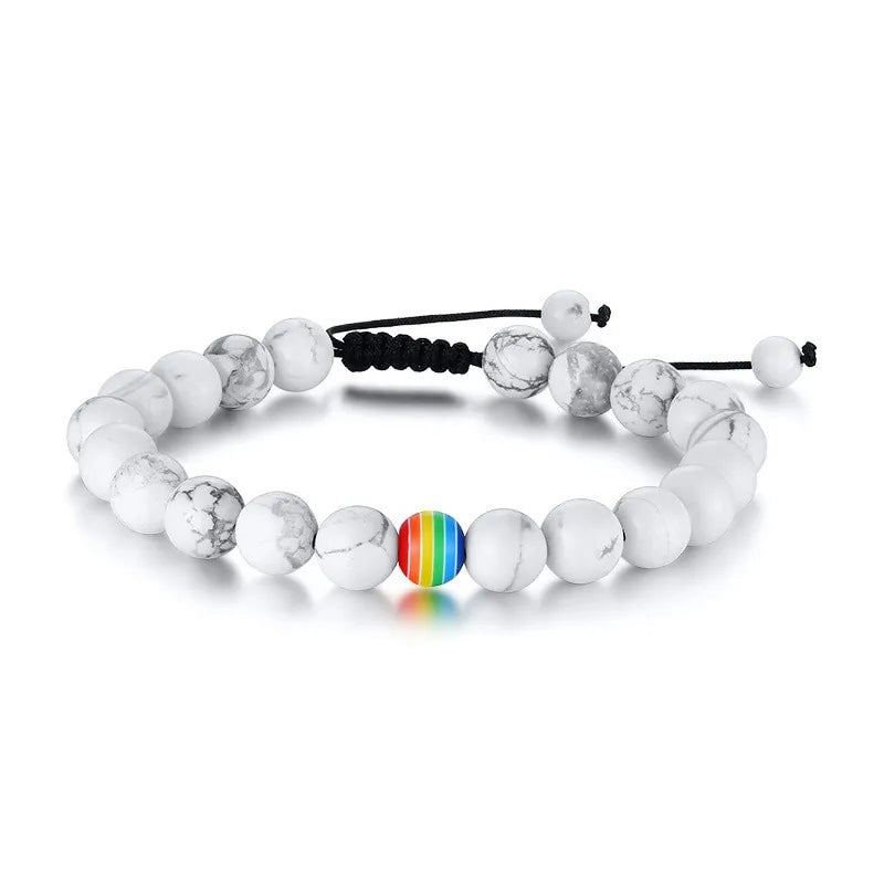 Rainbow Bead Pride Bracelet