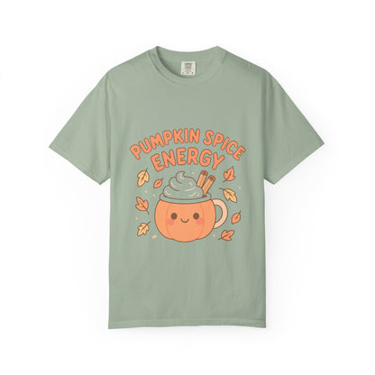 Pumpkin Spice Energy T-Shirt | Fall Fashion | Cute Autumn Tee | Cozy Seasonal Apparel | Perfect Gift for Coffee Lovers