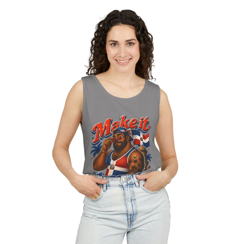 Make It Happen Tank Top — Retro Patriotic Motivational Muscle Tee