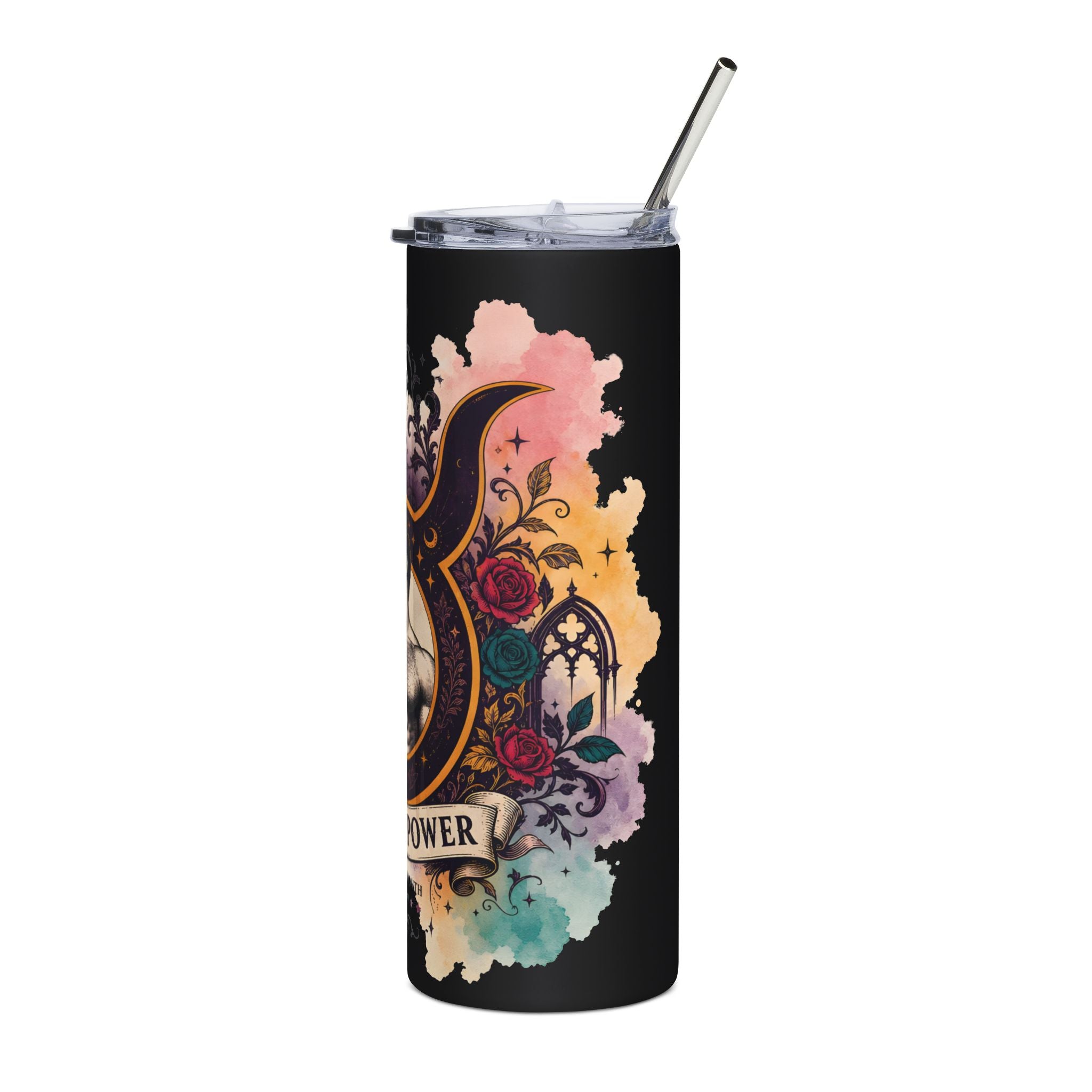 Pride & Power 20oz Stainless Steel Tumbler — Muscle Emblem Travel Cup