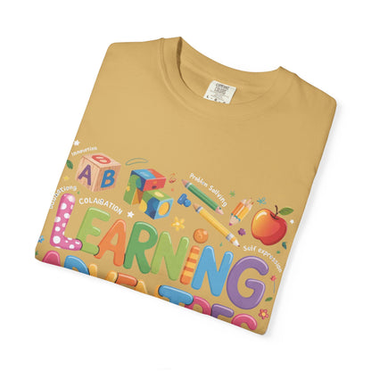 Colorful Learning Adventures T-Shirt – Fun Educational Tee for Kids & Teachers