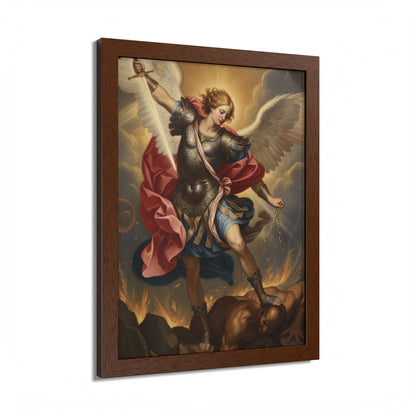 Saint Michael Framed Poster — Archangel Wall Art Print