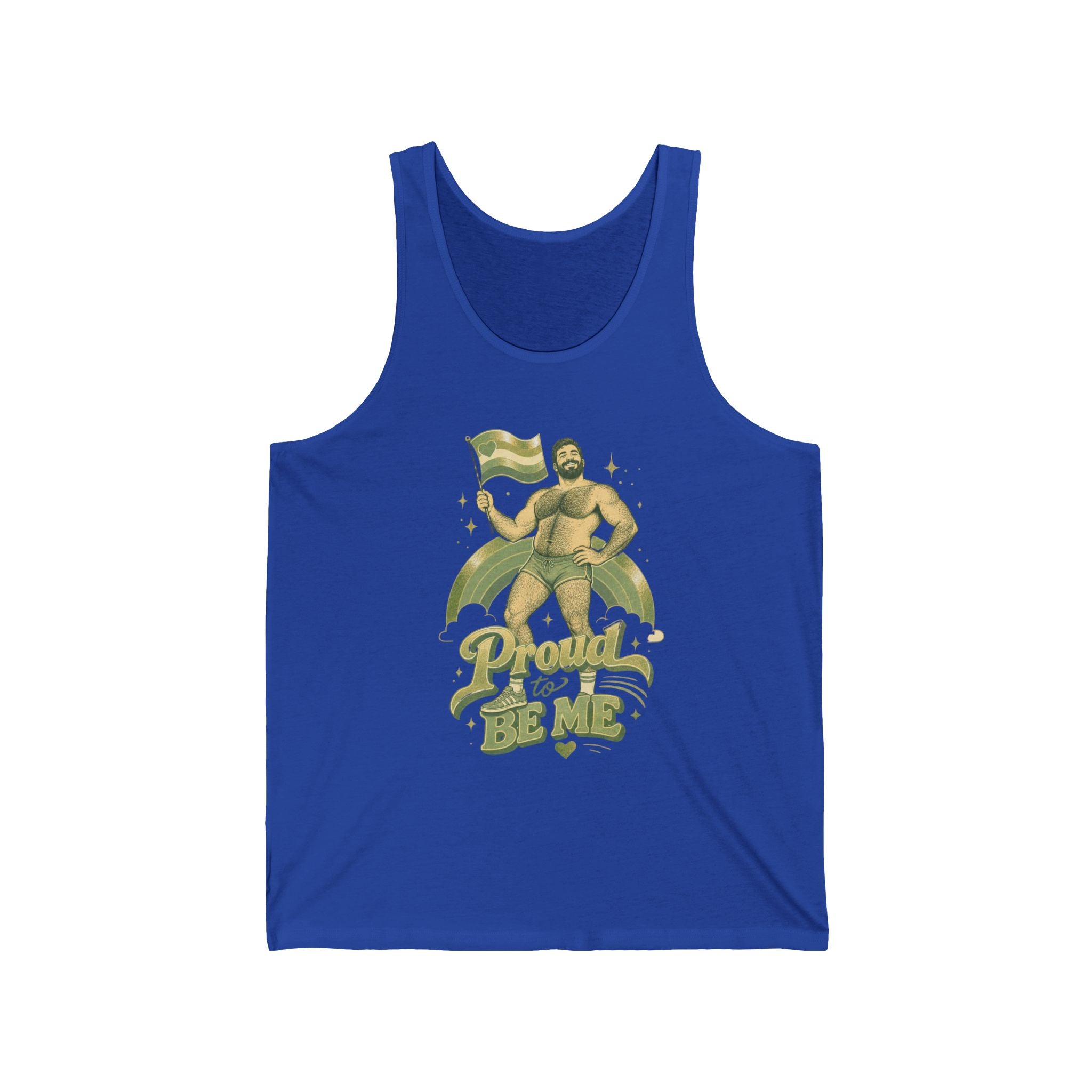 Proud to Be Me Tank Top — LGBTQ+ Pride Bear Graphic Tank