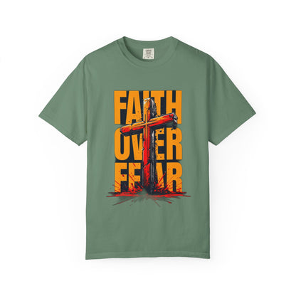 Inspirational T-Shirt – “Faith Over Fear” | Faith-Based Comfort Tee for Everyday Strength