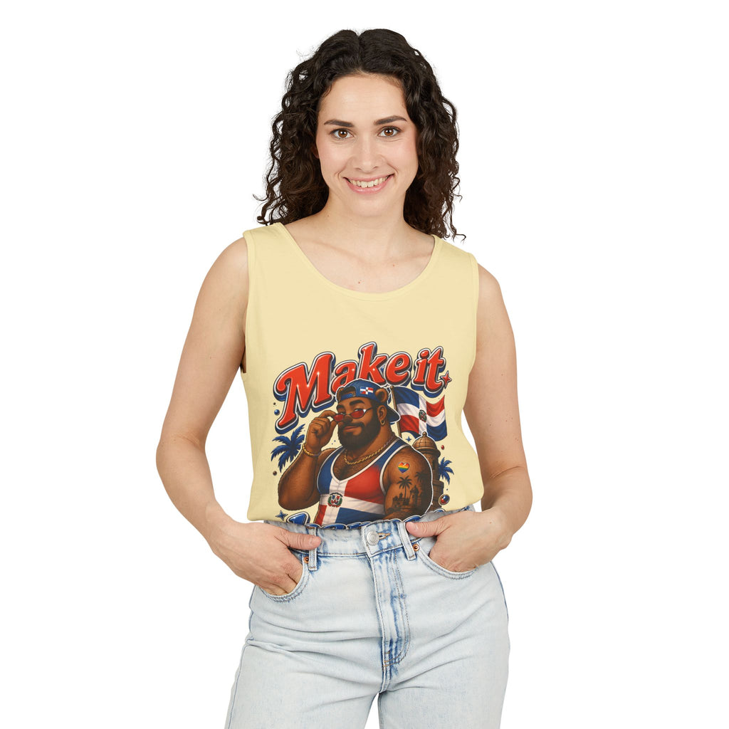 Make It Happen Tank Top — Retro Patriotic Motivational Muscle Tee