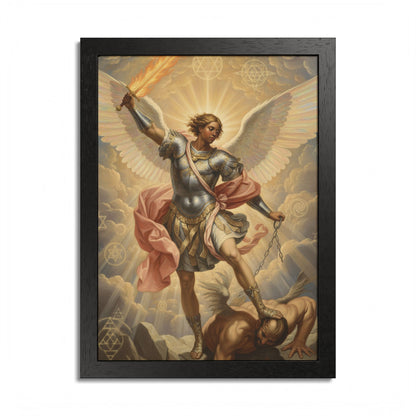 Saint Michael Archangel Framed Poster — Classic Religious Wall Art