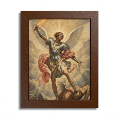 Saint Michael Archangel Framed Poster — Classic Religious Wall Art
