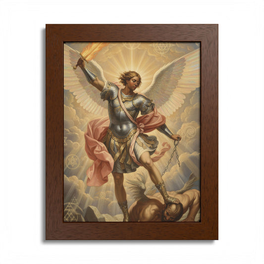 Saint Michael Archangel Framed Poster — Classic Religious Wall Art