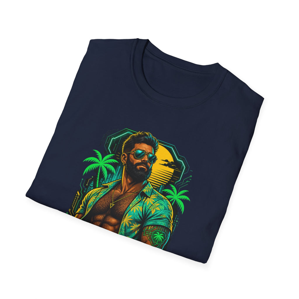 Beards and Breezes Tropical T-Shirt — Retro Beach Vibe Graphic Tee