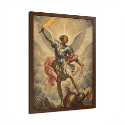 Saint Michael Archangel Framed Poster — Classic Religious Wall Art