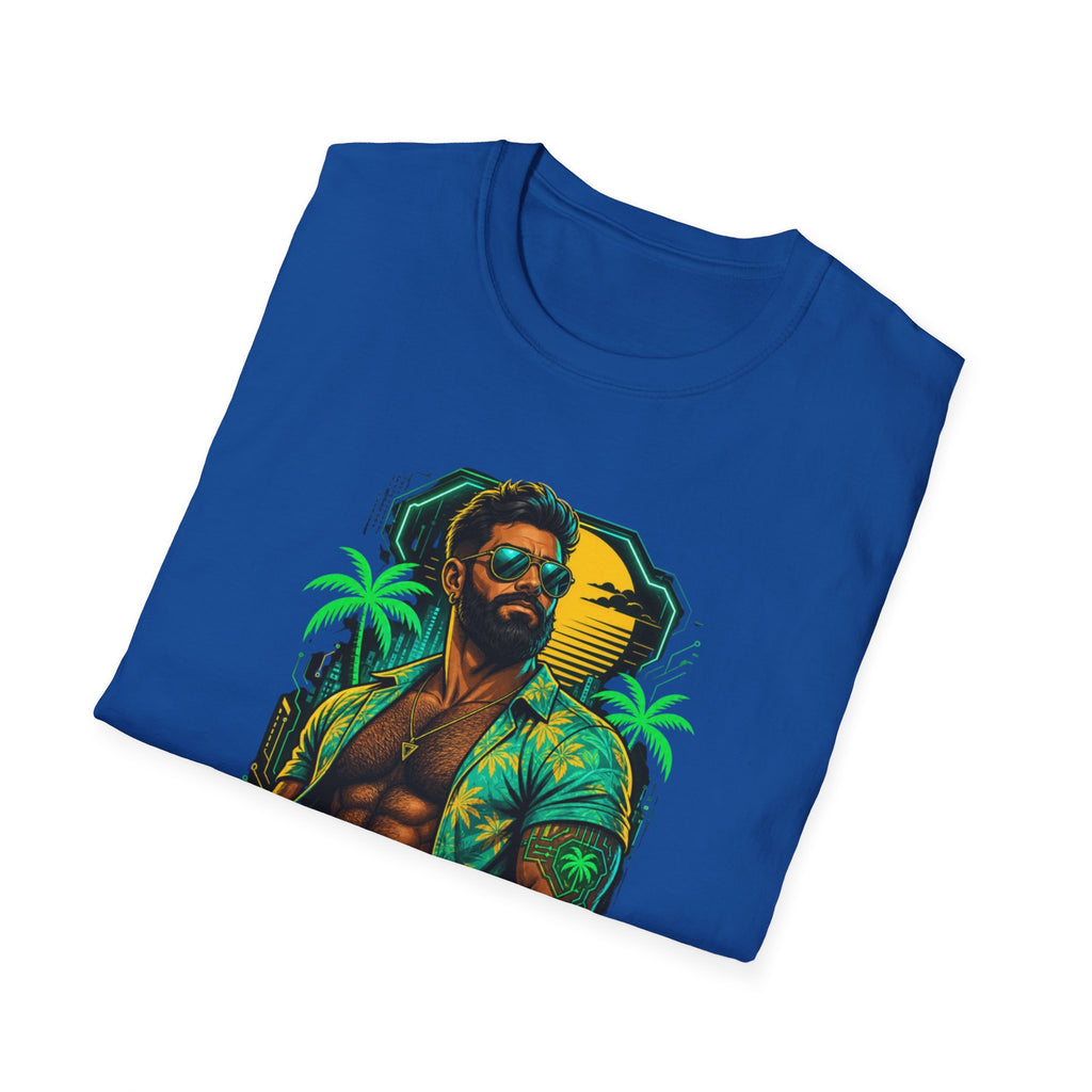 Beards and Breezes Tropical T-Shirt — Retro Beach Vibe Graphic Tee