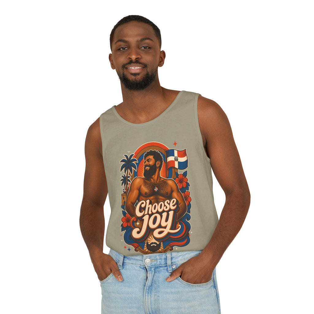 Choose Joy Tank Top — Vintage Tropical Pride Graphic Tank