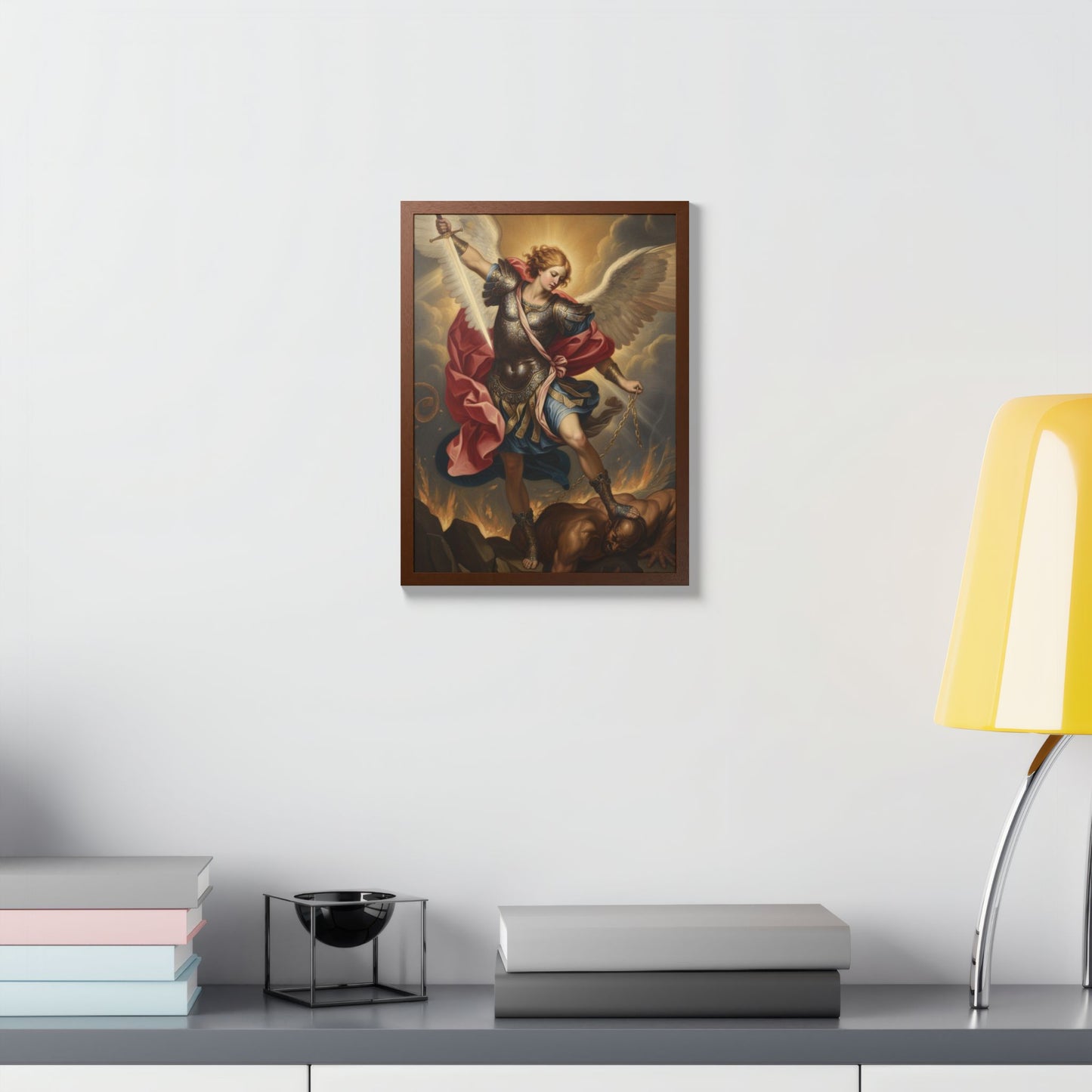 Saint Michael Framed Poster — Archangel Wall Art Print