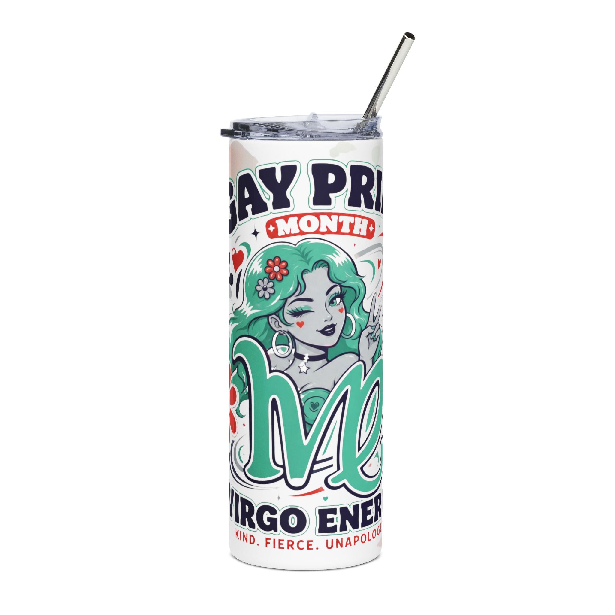 Virgo Pride 20oz Stainless Steel Tumbler — Gay Pride Zodiac Travel Cup