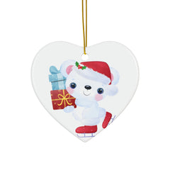 Festive Ice Skating Polar Bear Ornament - Cute Christmas Decoration for Holiday Cheer