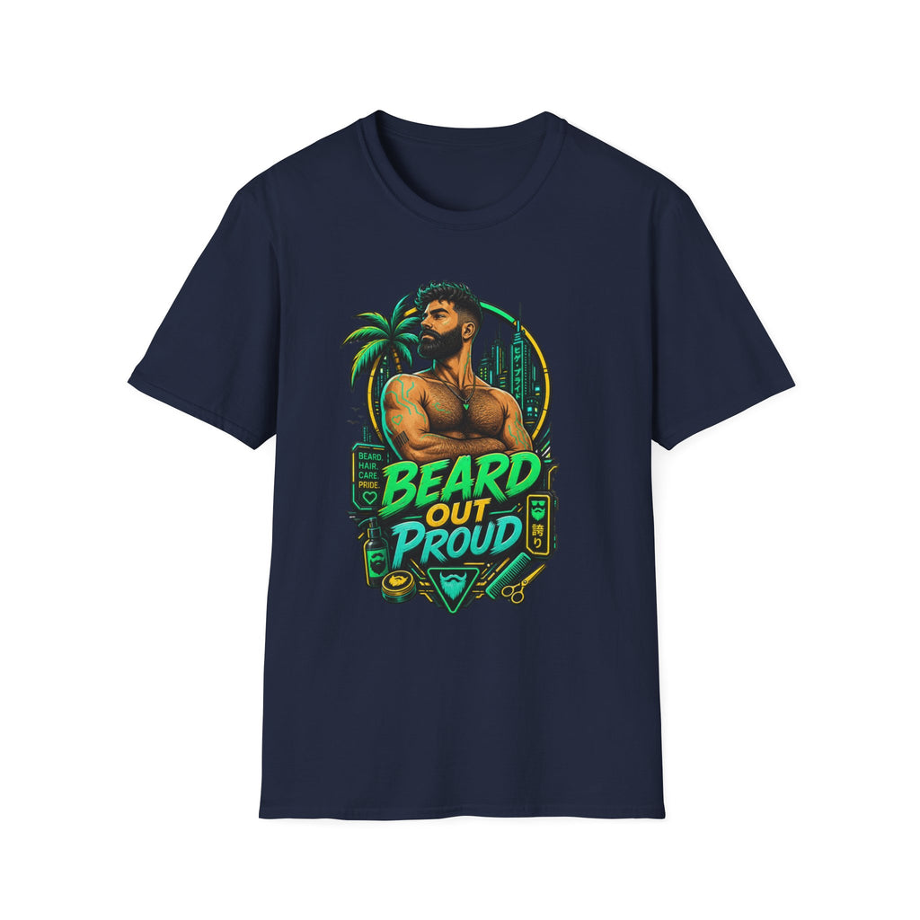 Beard Out Proud T-Shirt — Tropical Bearded Guy Graphic Tee