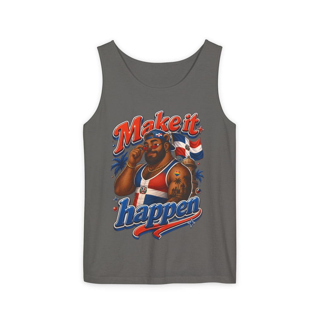 Make It Happen Tank Top — Retro Patriotic Motivational Muscle Tee