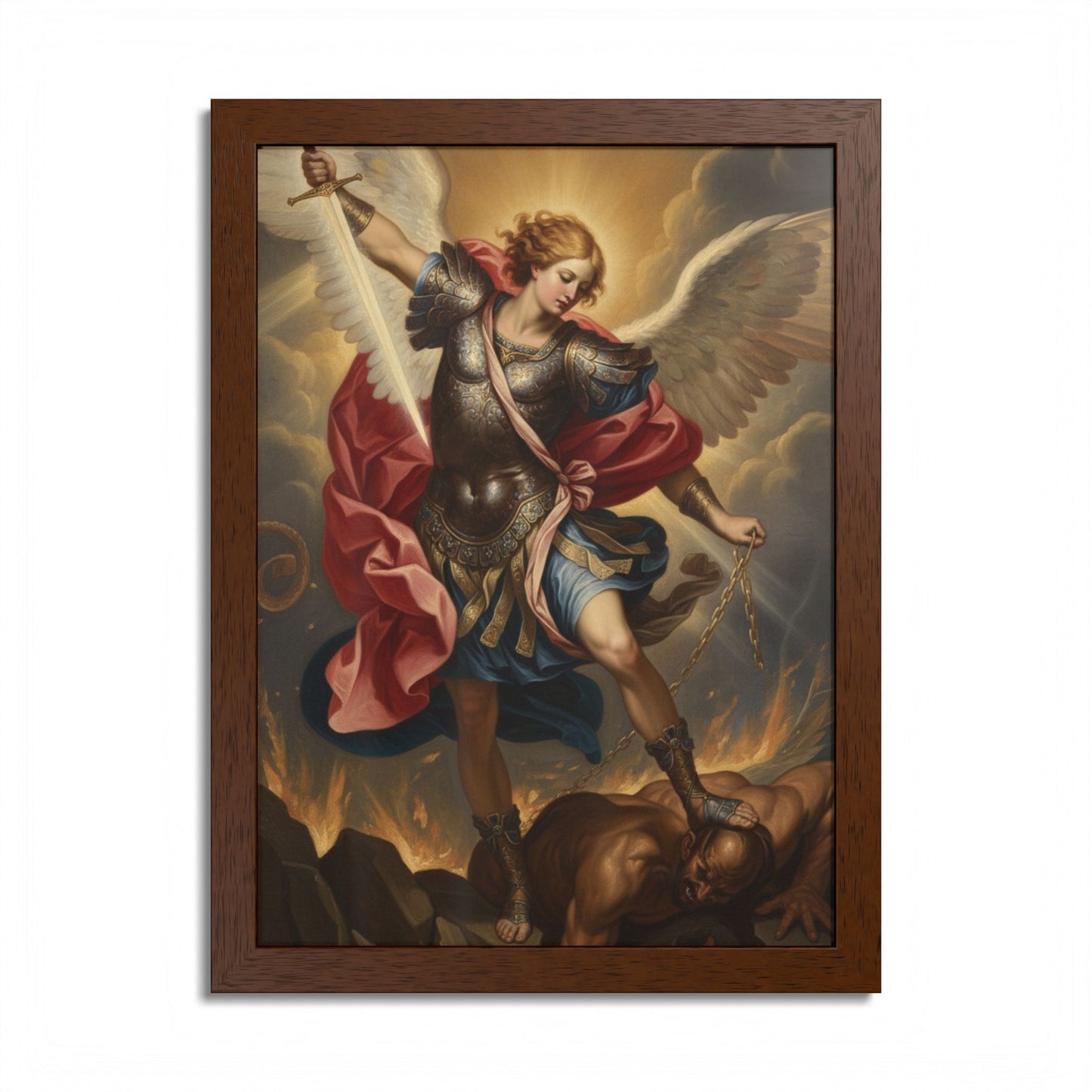 Saint Michael Framed Poster — Archangel Wall Art Print