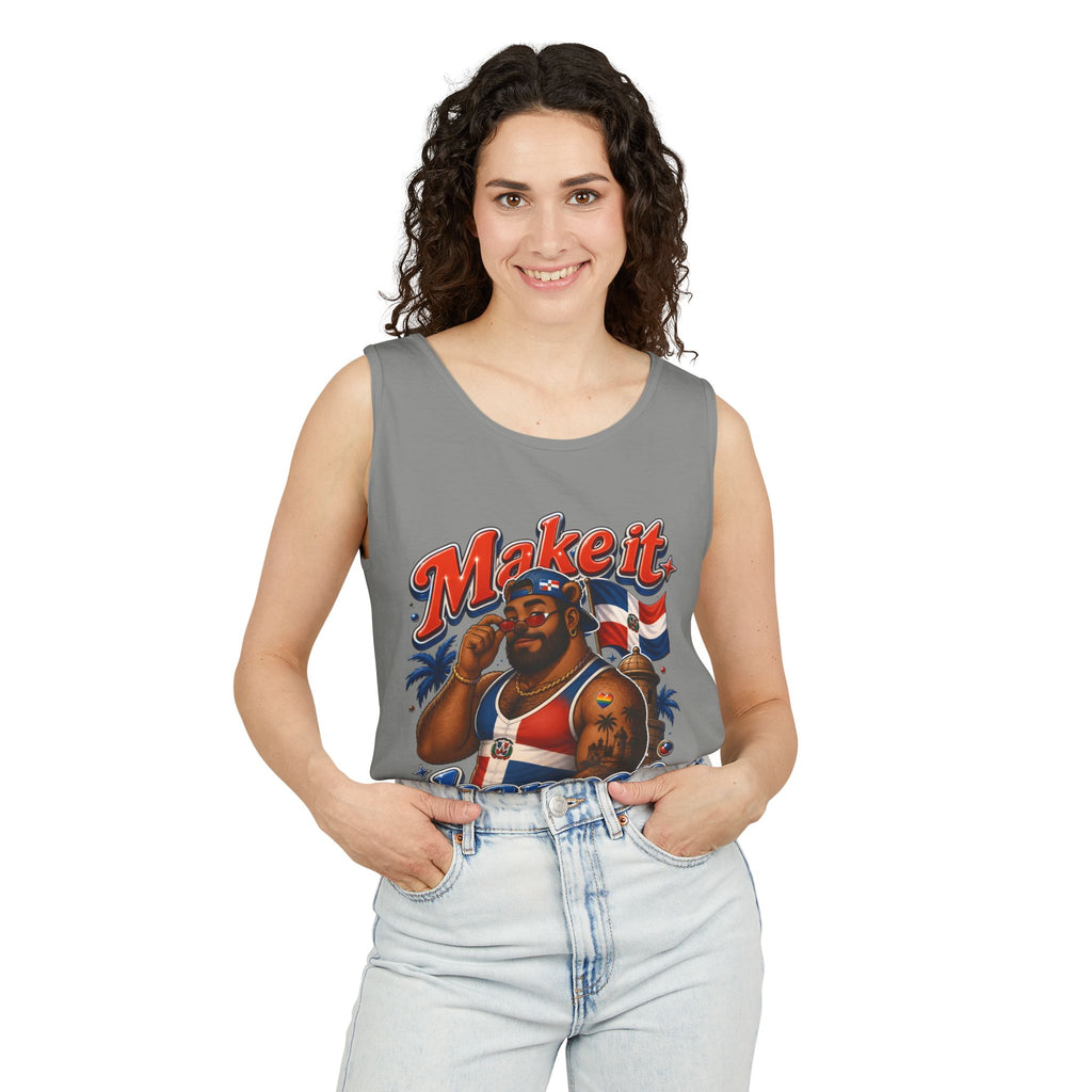 Make It Happen Tank Top — Retro Patriotic Motivational Muscle Tee