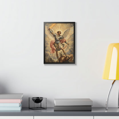 Saint Michael Archangel Framed Poster — Classic Religious Wall Art