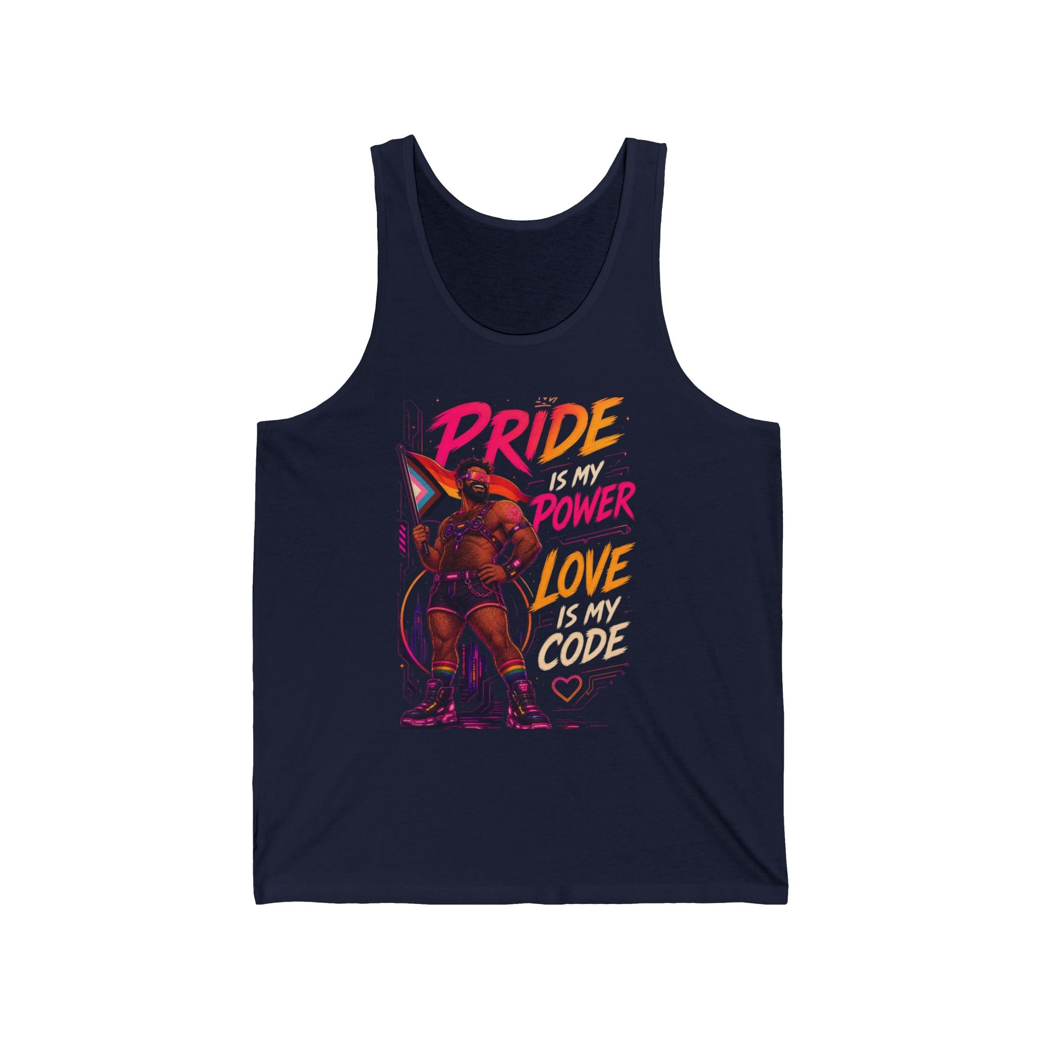 Pride Power Love Tank Top — LGBTQ+ Celebration Rainbow Graphic Tank
