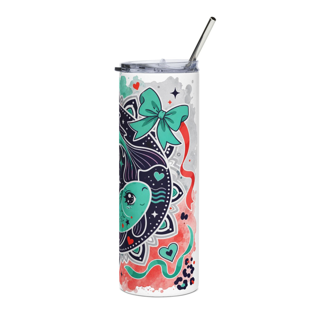 Pisces Zodiac Tumbler 20oz – Koi Fish Mandala Stainless Steel Travel Cup