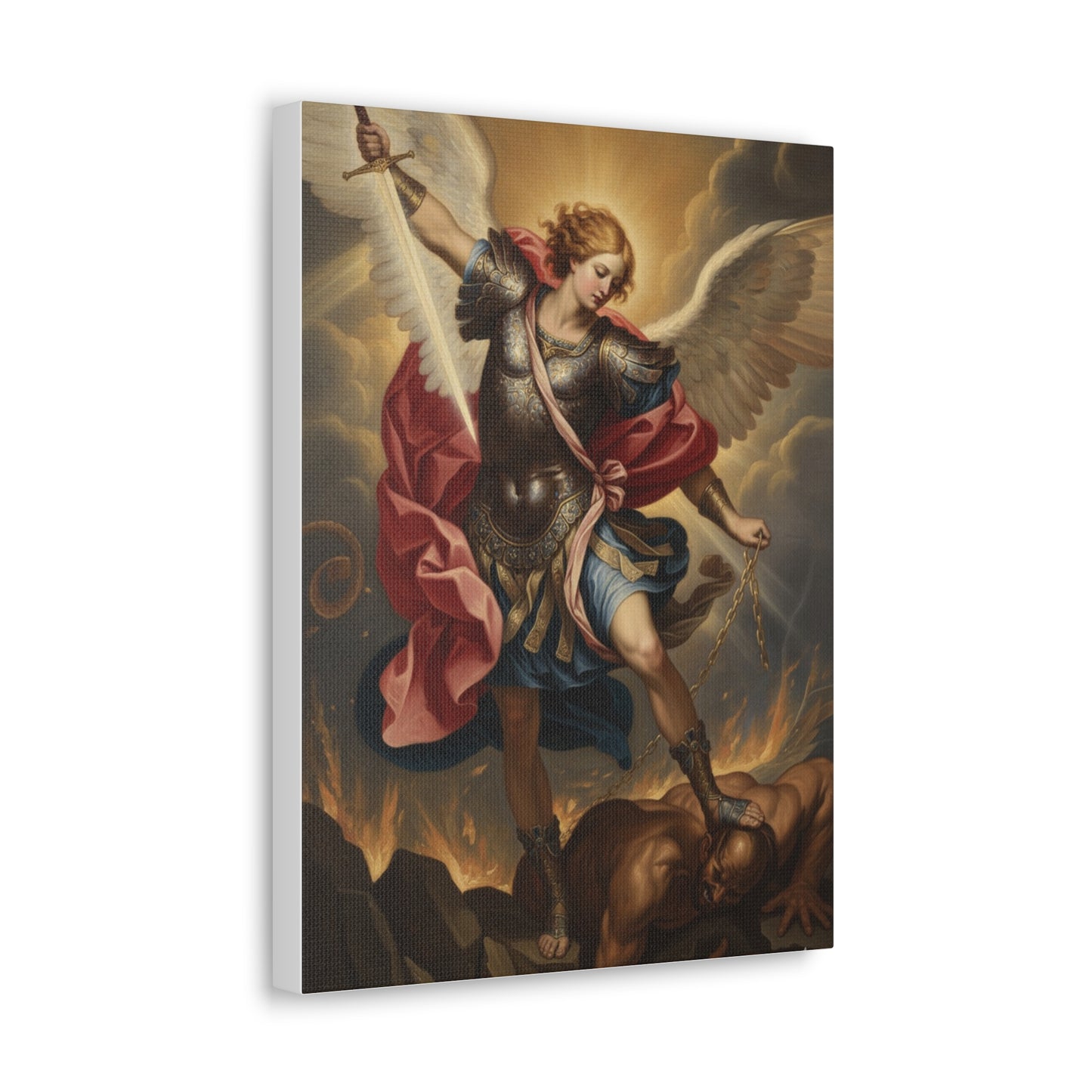 St. Michael Archangel Canvas Art Wrap – Classic Religious Wall Art