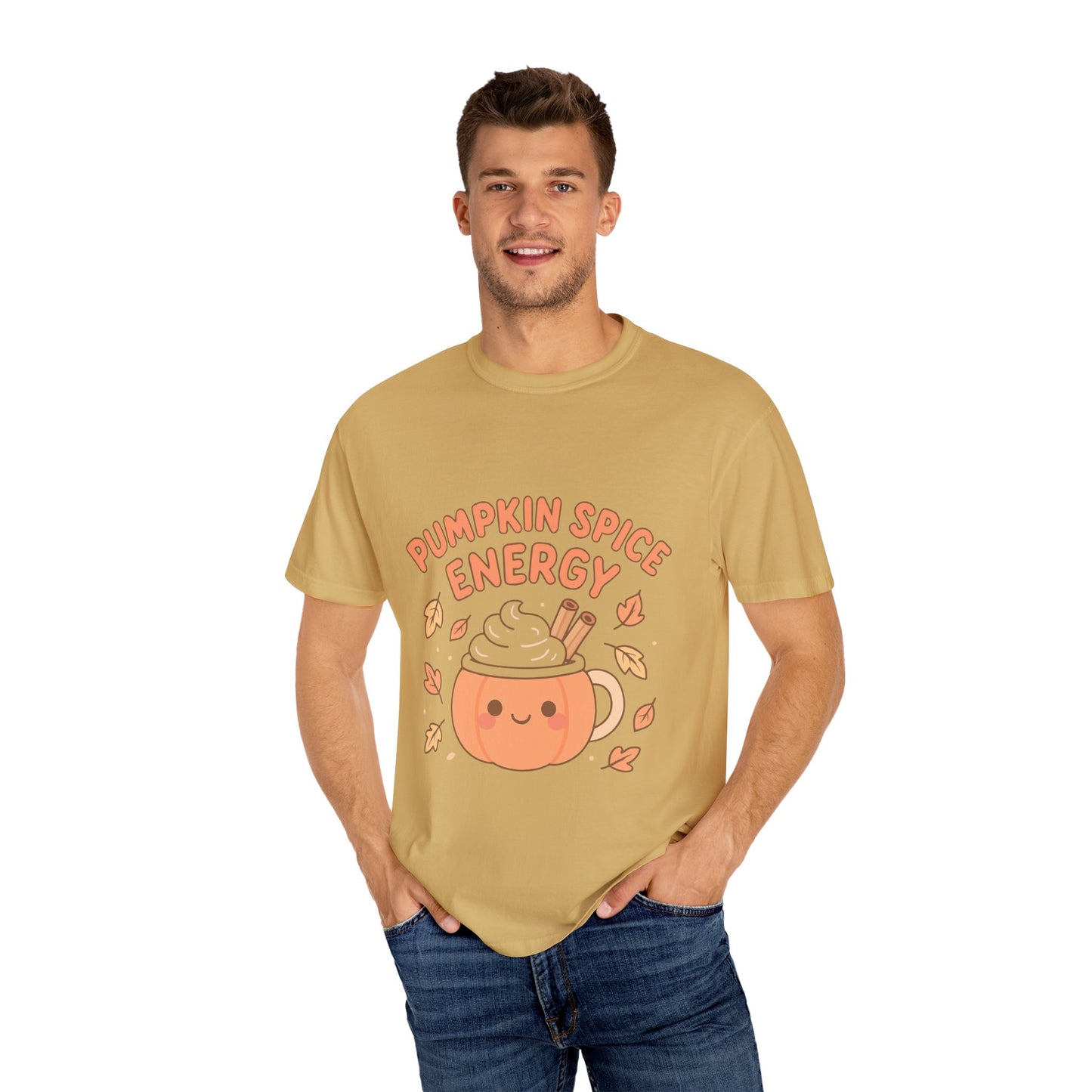 Pumpkin Spice Energy T-Shirt | Fall Fashion | Cute Autumn Tee | Cozy Seasonal Apparel | Perfect Gift for Coffee Lovers