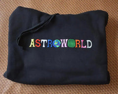 Embroidered Rainbow Letter Pullover Hoodie