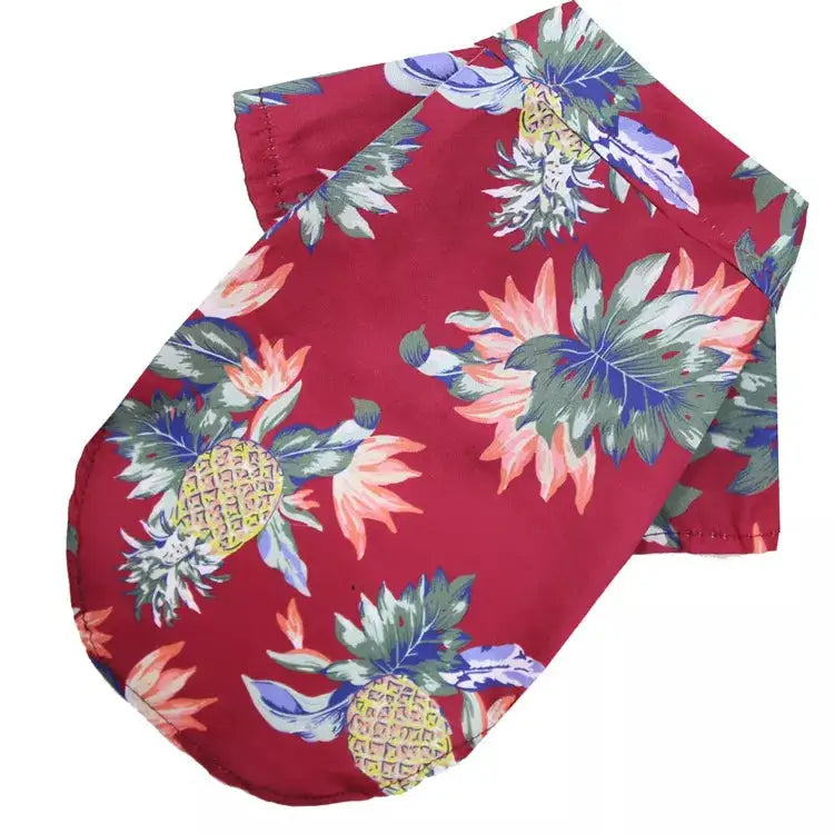 Camisetas hawaianas tropicales para perros