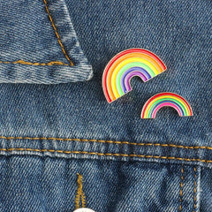 Mini Rainbow Metal Brooch Pins