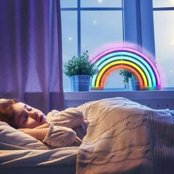 Lámpara de luz LED de arco iris para decoración