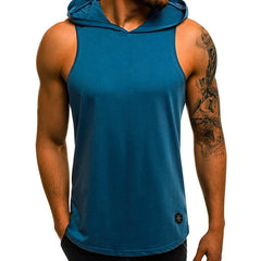 Men's Sleeveless Hoodie T-Shirts