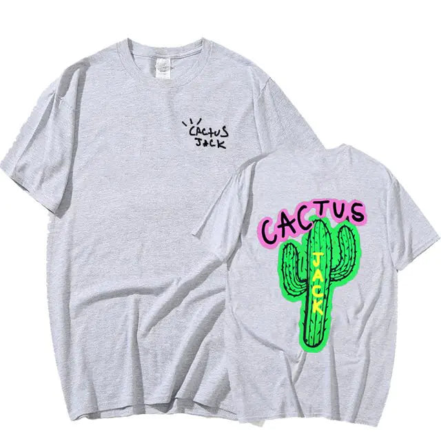 Camisetas harajuku con estampado de cactus para parejas