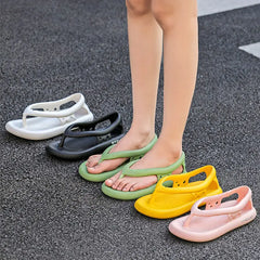 Man Non-slip Flip Flops Hollow Out Slippers