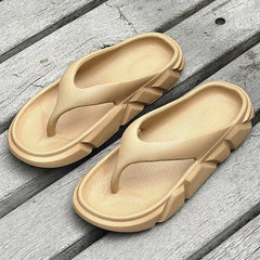 Man Non-slip Flip Flops Hollow Out Slippers