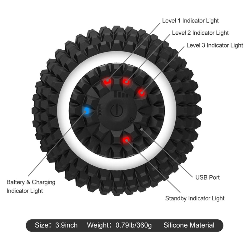 Bola de masaje eléctrica Bola de masaje vibratoria de 4 velocidades