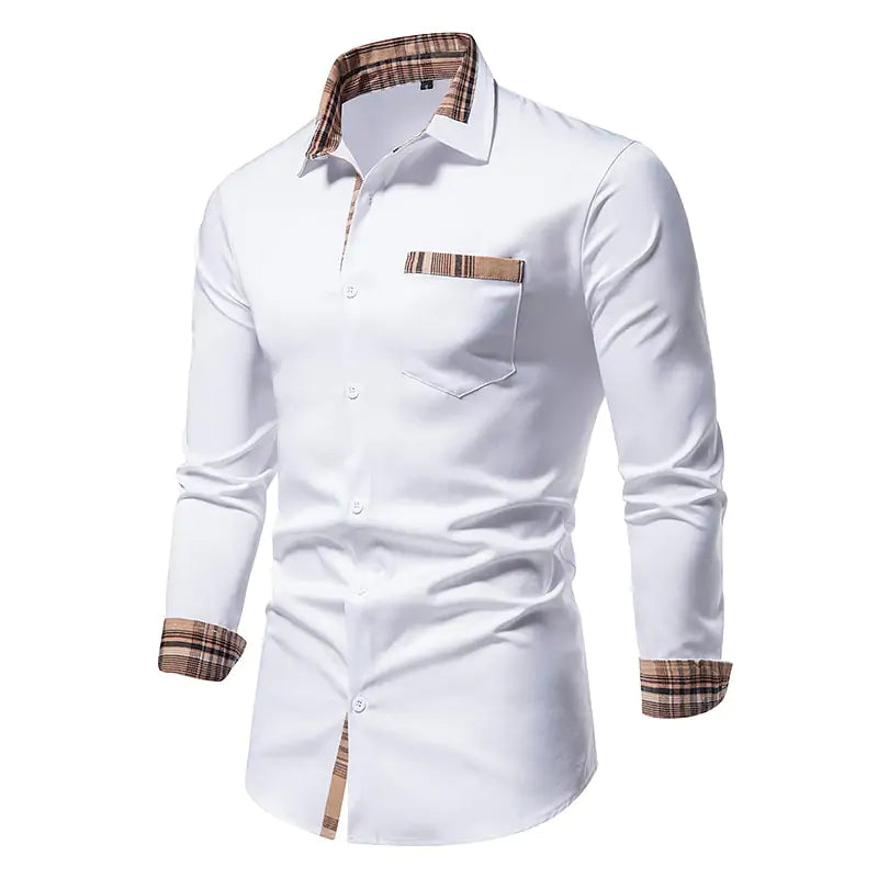 Camisas formales de patchwork para hombres