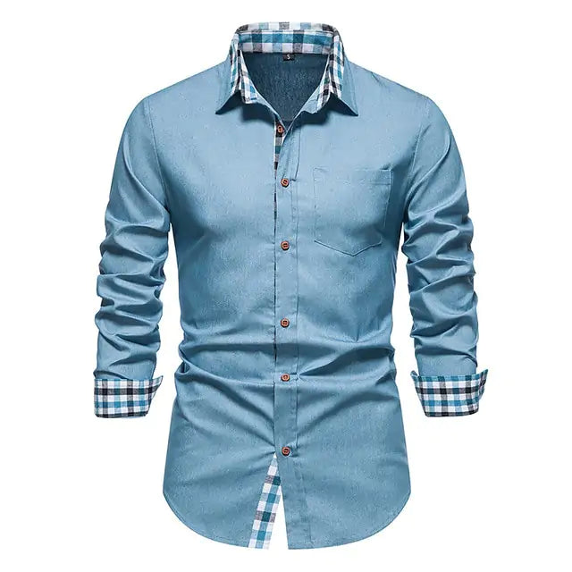 Camisas formales de patchwork para hombres