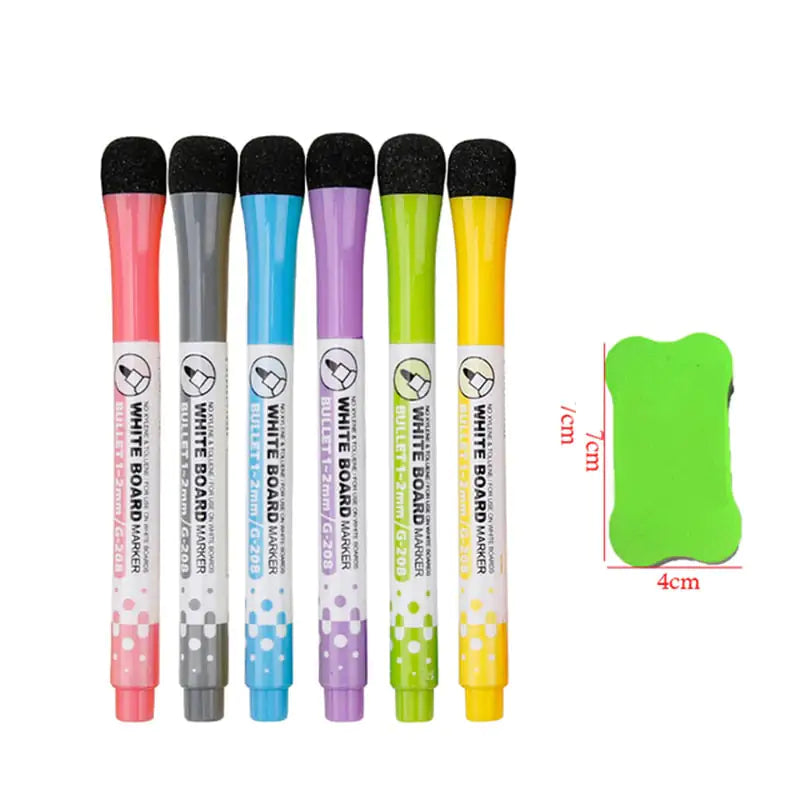 8 Colors Magnetic Dry Erase Markers: Fine Tip Pens for Whiteboards